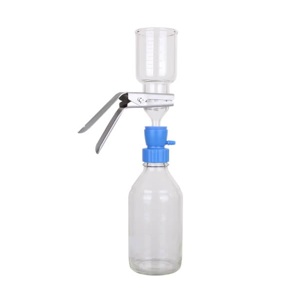 VF12, 47mm Glass Filtration Set, Sintered Glass Support, 300ml Funnel, 1000ml Flask, GL45 Adapter, Rocker