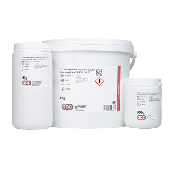 Tri Potassium Citrate 99-100.5% Monohydrate Food Grade